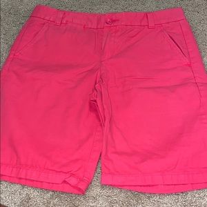 Neon pink long shorts